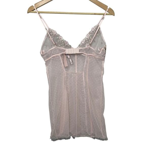 Victorias Secret Floral Embroidered Sheer Mesh Slip Dress Womens Size M NWT $99 - Picture 11 of 13